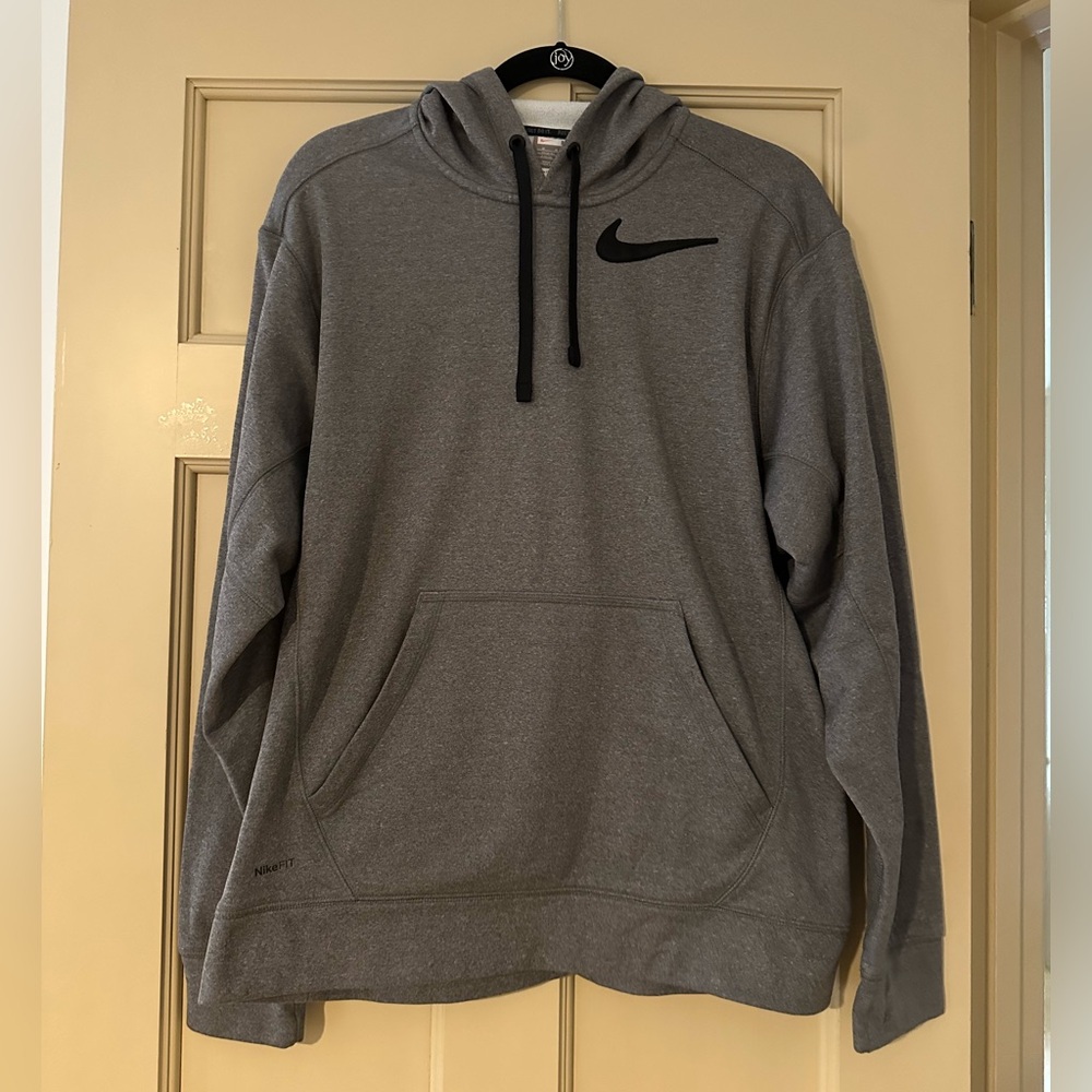Nike Men's Charcoal Gray Hoodie